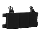 戦術トリプル 556 762 マガジンポーチ SR AR SCAR G3 AK M4 Mag バッグ LV119 HSP ベストプレートキャリアアクセサリーエアガン (Color : 5.56 in BK)