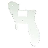 Musiclily Pro 16穴 テレキャスターピックガード ワイドレンジハムバッカー Fender American/Mexican 72 Tele Customエレキギター用、エイジドホワイト3P