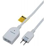 YAZAWA 雷ガード付延長コード・タップ1個口 Y02KS102WH　YAZAWA [簡易パッケージ品]