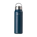 アトラス 水筒 700ml 保冷 保温 真空断熱 ステンレス マグボトル 軽量 直飲み 洗いやすい アウトドア WENS ウェンズ ネイビー 白湯 AWPB-701NV