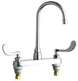 シカゴ洗面1100-g2e3 – 317 AB商用グレード高アーチキッチン蛇口with W、 .375, .5 1100-G2E3-317AB 1