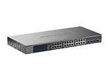 【正規品】NETGEAR ネットギア スイッチングハブ 24ポート マルチギガ対応 10G / 5G / 2.5G / 1G (10G SFP+x4) 金属筐体 リミテッドライフタイムハードウェア保証 イージースマートスイッチ XS724EM-200JPS