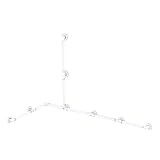 円弧gb1966-wh cut-to-lengthコーナーシャワーグラブバーキット、ホワイト