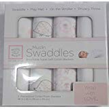 スワドルデザインズ(Swaddle Designs) おくるみ モスリン 4枚セット (ピンク)