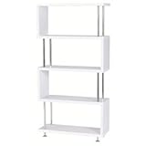 ジグザグラック (デザインラック) 4段 スチール 幅80cm×高さ158cm BUS-15WH ホワイト (白) [並行輸入品]