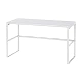 【スタンド色:ホワイト】 モニター台 モニタースタンド W590xD250xH335mm スチール製 トールタイプ 机上台 モニター 台 液晶モニター台 プリンター台 収納 机上ラック 机上台 パソコン台 オフィス 自宅用 テレワーク 在宅勤務 h03-590335-wh