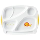 高級こどもベビー食器　メラミン食器　ライオンしょくたん　特深ランチプレート　5個セットまとめ買い　仕切りがすっごく深いのですくいやすくこぼれにくい。　トレーいらずでお子様がグラグラしないで持てます。　