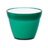 【2個入】イタリア製樹脂ポット(植木鉢/プランター) COCCO(コッコ) φ17cm/穴無し グリーン(緑) 〔ガーデニング用品/園芸〕