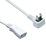 正和電工 高ワット用L型プラグ延長コード 1個口 1m 白 T-21PKL