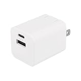 オウルテック コンパクトAC充電器 最大PD20W出力 GaN採用 USB Type-C×1 USB Type-A×1 ホワイト OWL-APD20C1A1G-WH