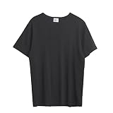 MILLER ミラー 109C パネルリブ ラウンド ネック Tシャツ(LL BLACK)