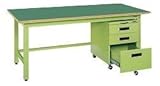 直送品 サカエ SAKAE 軽量作業台KKタイプ・キャビネットワゴン付 KKF-127E