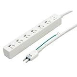 YAZAWA 3P抜け止めマグネットタップ6個口2m白 Y02JKNP602WH　YAZAWA [簡易パッケージ品]