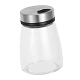 LEDMOMO キッチン調味料ディスペンサー ガラス製シェーカーボトル 塩 コショウ 砂糖 その他のスパイス用 調味料ボトル パウダーシェイカー付き 密閉設計で新鮮保持