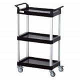 キッチンワゴン168　3段黒