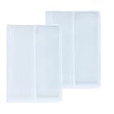 B4 ジップファスナークリアファイルケース メッシュ内ポケットスペース付き 2個セット ホワイト 390mm 273mm 20mm B4-DS-WHP