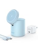 Anker 623 Magnetic Wireless Charger (MagGo)(マグネット式 2-in-1 ワイヤレス充電ステーション)【USB急速充電器付属/マグネット式/ワイヤレス出力 (7.5W)】MagSafe対応iPhoneシリーズ専用 (ブルー)