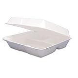 Dart 85HT3 Bowls 3-Compartment Foam Container Hot Cold Food Storage Carryout (Pack of 200) [並行輸入品]