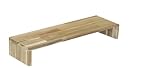 WOODPRO アカシア モニター台 デスクシェルフ 幅67cm 高さ8cm 奥行16cm 無塗装 完成品 木製 モニタースタンド 卓上 パソコン台 ディスプレイ台 机上台 コの字ラック 受注生産