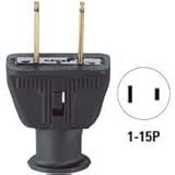 Cooper Wiring 183BKBX Non-Grounding Rubber Straight Blade Plug [並行輸入品]