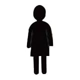 シロクマ 表札 トイレマーク 女 黒 NAC-351-2