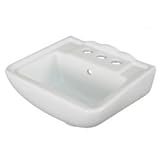 Small Wall Mount Bathroom Sink 12.4"x11" White [並行輸入品]