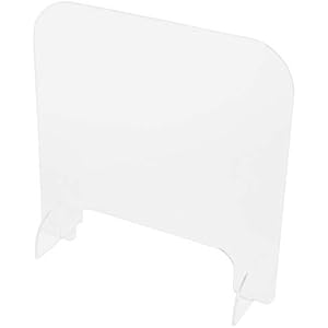 【即日発送】 改良版 アクリルパーテーション 窓付き 間仕切り アクリル板 パーテーション クリア 自立 透明 アクリル テーブル デスク 卓上 デスク用 窓口 オフィス 飲食店 病院 5mm厚 スタンド2個付 W600×H600×D200mm