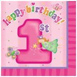 A Pack Of Fun At One Napkins - Pink by Shower My Baby