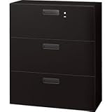 Garage PLUS システム収納 ラテラル キャビネット NS-105H-3 黒