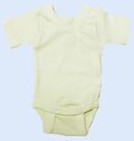 (エンゲル) ENGEL オーガニックコットン 前開き 半袖 ボディスーツ 小さく生まれた新生児用 サイズ38 (目安身長32～38cm)