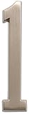 Distinctions by Hillman 843281 4-inch Die Cast自己粘着家アドレスPlaque、つや消しニッケル、数1