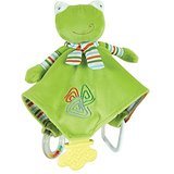 Stephan Baby Ultra Soft Plush Chewbie Activity Toy and Teething Blankie, Fred the Frog, Green