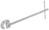 12" Basin Wrench Swivel Jaw with 0-90° Offset; Chrome-plated Carbon Steel with Coarse Jaws for a Sur