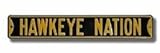 NCAA Hawkeye Nation – ブラックストリートsignstreetサイン、チームカラー、36 " x 6 "