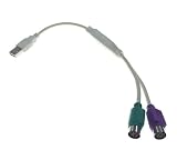 VECASDEN USBケーブル 変換 USB2.0 (USB A オス to PS/2 メス) USB-P2KM