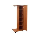 ミラー付きハンガーラック　ライトブラウン色　NS-JO0008