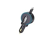 【60W 巻取り式 USB-Cケーブル2本】LVMOMA シガーソケット 巻取り式 30W急速充電 合計60W 安全認証済 iPhone/Android/ノートPC/iPad 対応 (365日保証)