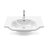 CeraStyle CeraStyle 081000-U-One Hole-637509844547 Yeni Klasik Collection Bathroom Sink, White [並行輸入