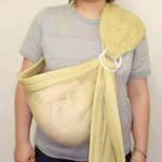 赤ちゃん快適「蒸れない」メッシュ ベビハグスリングメッシュ（からし）