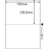 ダイオープリンティング:プリンタ用紙　B5白紙・ミシン目入り2分割　CPB520S　1箱（500枚） 3219843