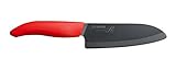 京セラ 日本製 包丁 ファイン セラミック 小 三徳 140mm 黒刃 HIP加工 レッド FKR-140HIP-RD 食洗機OK