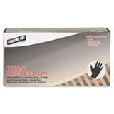 純正ジョー・タイタンニトリルパウダーフリーインダストリアル・手袋 – Lサイズ – 使い捨て、Puncture Resistant、Textured、粉末ゼロ – ニトリル – 3 /バッグ – ブラ