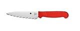 Spyderco Kitchen Paring Knife 4.5" Handles Serrated, Red [並行輸入品]