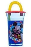 Disney sipping cup- Mickey & Friends spill proof bottle cup with flex straw by Zak Design [並行輸入品]
