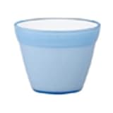 【2個入】イタリア製樹脂ポット(植木鉢/プランター) COCCO(コッコ) φ17cm/穴無し ライトブルー(青) 〔ガーデニング用品/園芸〕