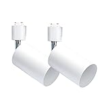 ダクトレール用スポットライト器具 ダクトレール用照明器具 ライティングバー用スポットライト レールライト スポットライト器具のみ 電球無し (2セット, 白-E26)