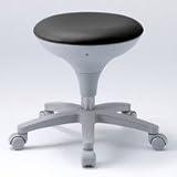 医療現場やオフィスで活躍! ウレタンキャスター付 ワーキングスツール ブラック色　[東洋工芸] WS-020