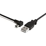StarTech.com 1.8m ミニUSB変換ケーブル miniUSB左向きL型ケーブル USB A端子 オス - USB mini-B端子 オス USB2HABM6LA