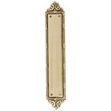 BRASS Accents A05-P7230-605 Ribbon & Reed Push Plate 2-.50 in. x 13-.75 in. Polished Brass