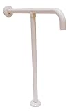 SANEI 補助手すり 洋式トイレ手すり ステンレス 樹脂被覆 パイプ径34mm 高さ700mm×幅550mm パステルピンク